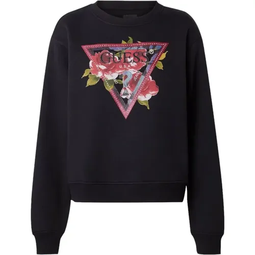 Crewneck Sweatshirt , Damen, Größe: L - Guess - Modalova