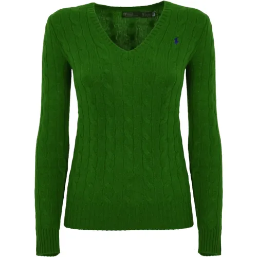 Polo Pullover Grün , Damen, Größe: M - Ralph Lauren - Modalova