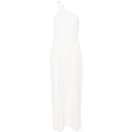 Vanilla Weiße One-Shoulder Kleid , Damen, Größe: XS - Calvin Klein - Modalova