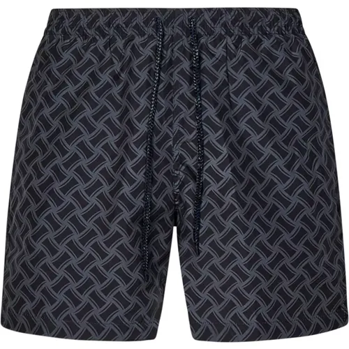 Grey Razor Blade Swim Shorts , male, Sizes: XL, L, M, S - Drumohr - Modalova