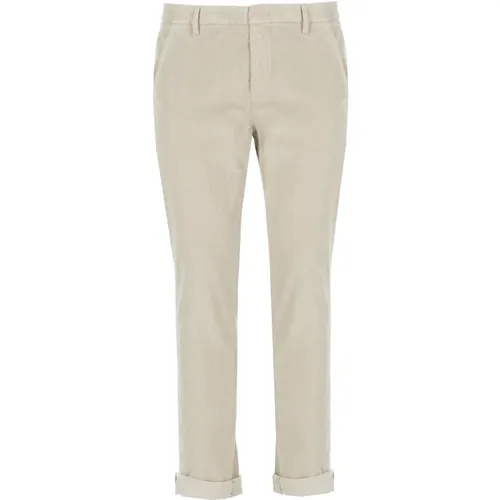 Corduroy Grey Trousers , male, Sizes: W30, W32, W36, W31, W35 - Dondup - Modalova