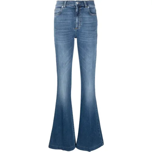 Blaue Distressed Flared Jeans - alexander mcqueen - Modalova