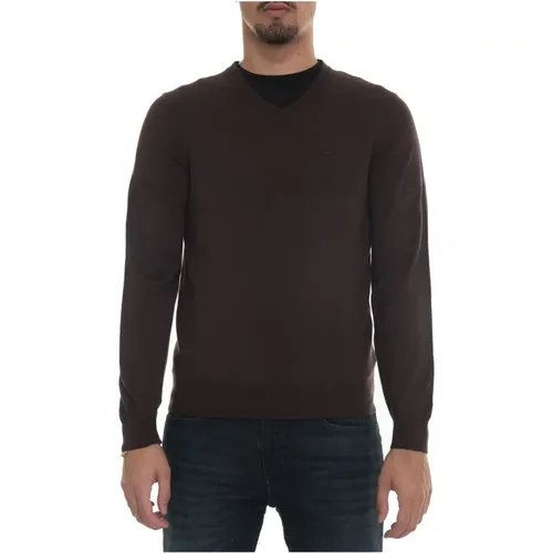 Slim Fit Wool V-Neck Pullover , male, Sizes: XL, M, L, 2XL, S - Boss - Modalova