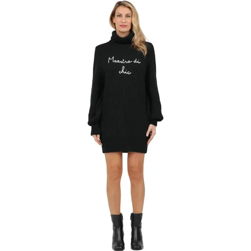 Long Sleeve Turtleneck with Front Embroidery , female, Sizes: XS - MC2 Saint Barth - Modalova