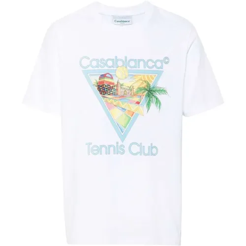 Afro Cubism Tennis Club T-Shirt , Herren, Größe: XL - Casablanca - Modalova