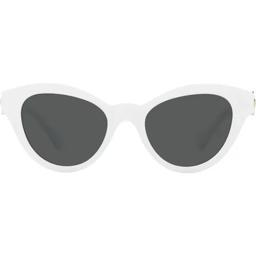 Sonnenbrille im Schmetterlingsstil mit Logo-verzierten Bügeln - Versace - Modalova