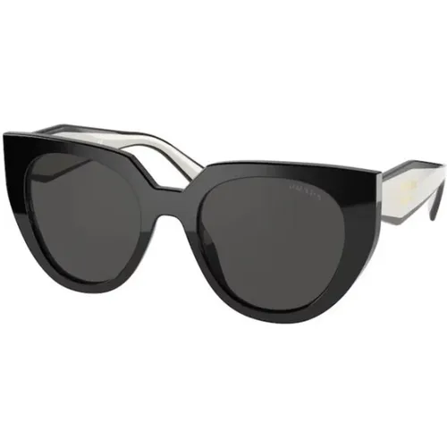 Schwarze Rahmen Sonnenbrille , Damen, Größe: 52 MM - Prada - Modalova