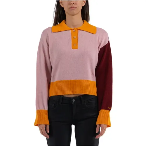 Cashmere Polo Sweater , Damen, Größe: XS - Marni - Modalova