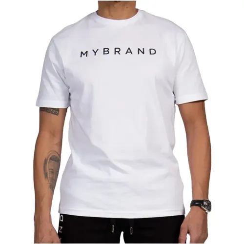 Weiße Baumwoll-T-Shirt mit Logo , Herren, Größe: 2XL - My Brand - Modalova