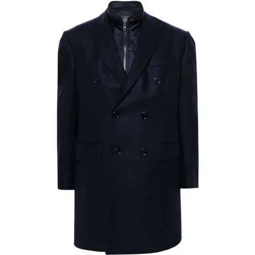 Navy Wool Coat , male, Sizes: M, L - Fay - Modalova