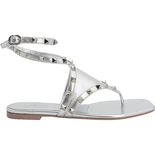 Rockstud Leather Sandals , female, Sizes: 8 UK - Valentino Garavani - Modalova