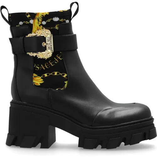 Heeled ankle boots , female, Sizes: 8 UK, 6 UK, 4 UK, 7 UK, 5 UK, 3 UK - Versace Jeans Couture - Modalova