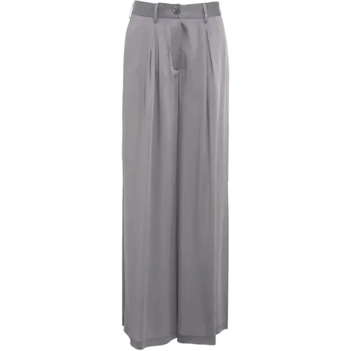 Grey Trousers Aw24 , female, Sizes: XS, M, S - Semicouture - Modalova