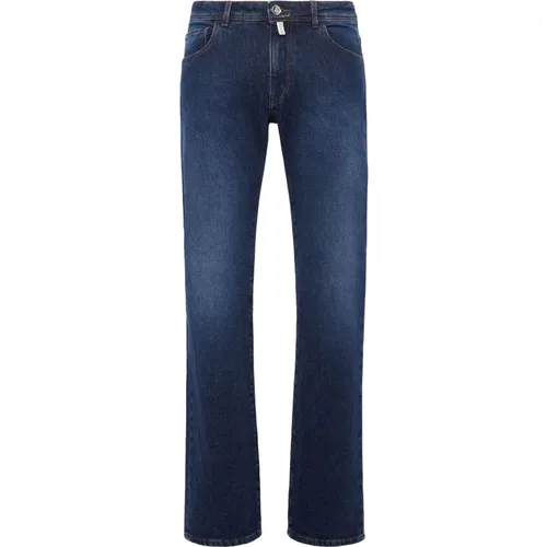 Blaue Denim Gerades Jeans Regular Fit , Herren, Größe: W32 - Billionaire - Modalova