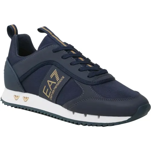 Blaue Sneakers für Herren , Herren, Größe: 44 EU - Emporio Armani EA7 - Modalova