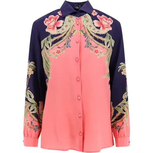 Silk Shirt Classic Collar , female, Sizes: M, L - ETRO - Modalova