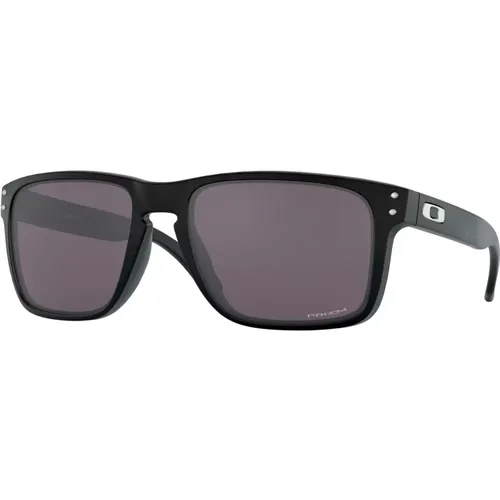 Matte Schwarze Sonnenbrille mit Prizm Grau , Herren, Größe: 59 MM - Oakley - Modalova