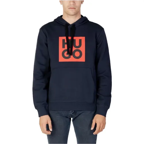 Printed Hooded Sweatshirt , male, Sizes: S, XL - Hugo Boss - Modalova