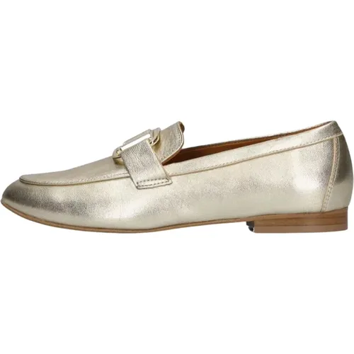 Goldene Loafers Stilvolles Modell,Klassischer Loafer mit Trendy Twist,Oranger Loafer mit Twist - Toral - Modalova