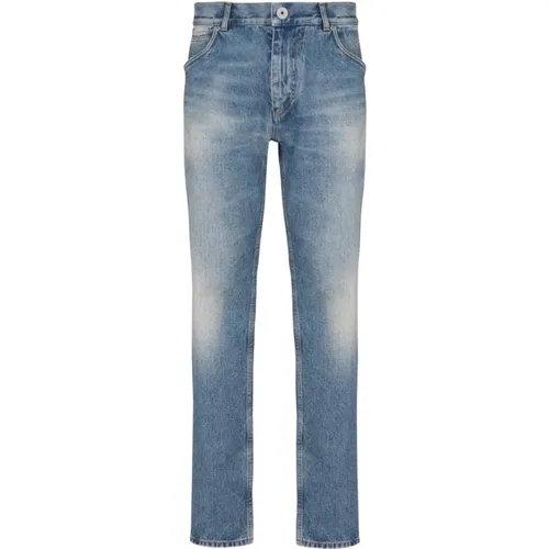 Jeans in blauer Vintage-Waschung , Herren, Größe: W29 - Balmain - Modalova