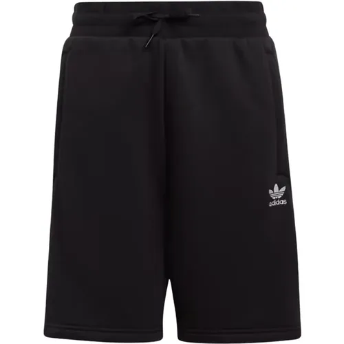 Schwarze Adicolor Shorts mit Weißem Trefoil - adidas Originals - Modalova