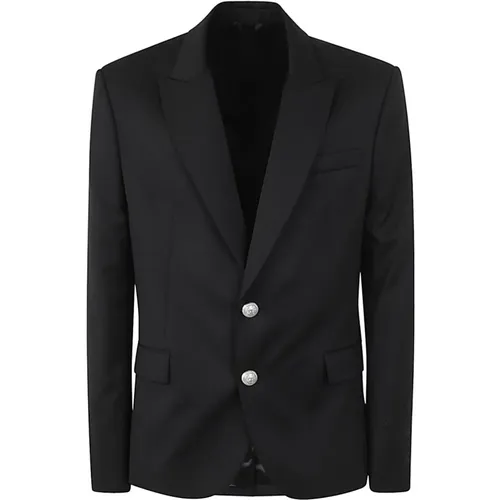 Noir Wool Jacket , male, Sizes: M, XL, L - Balmain - Modalova