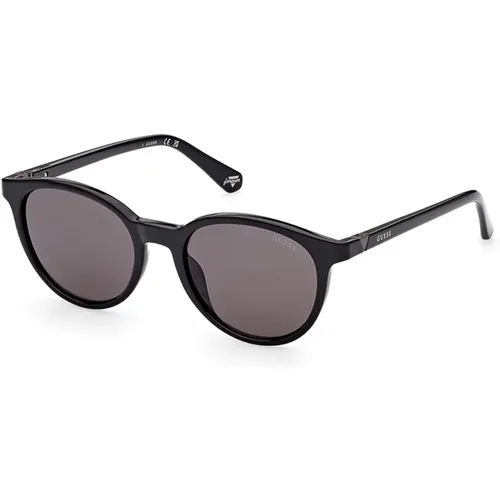 Stilvolle schwarze Gläser mit grauen Gläsern , unisex, Größe: 51 MM - Guess - Modalova