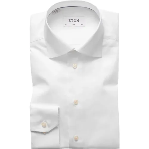 Klassisches Weißes Slim Fit Hemd - Eton - Modalova