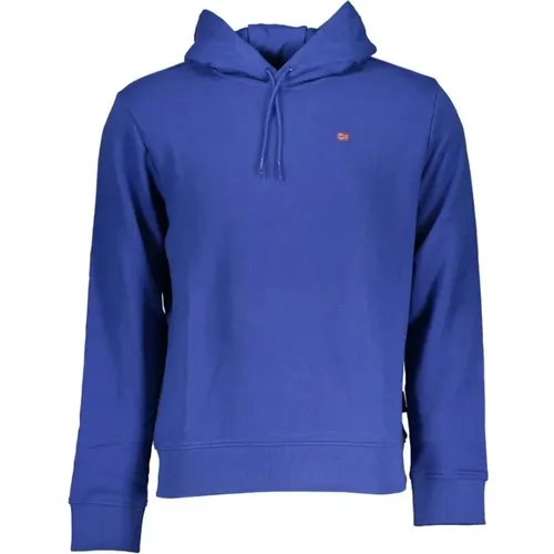 Blaues Kapuzen-Sweatshirt mit langen Ärmeln - Napapijri - Modalova