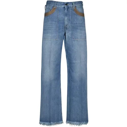 Denim Straight Cut Jeans Fendi - Fendi - Modalova