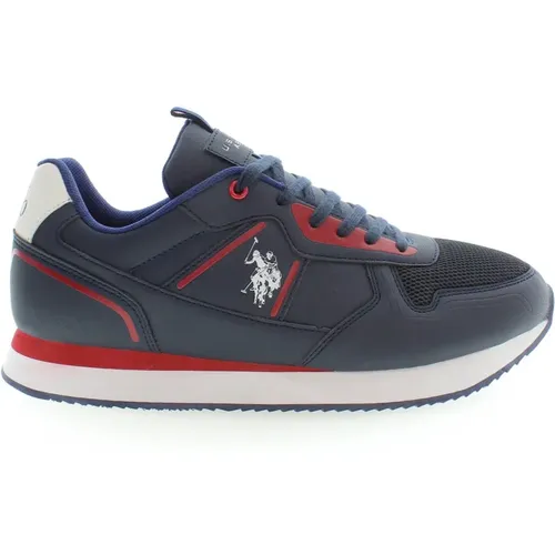 Blaue Sportschuhe mit Kontrastdetails , Herren, Größe: 44 EU - U.S. Polo Assn. - Modalova