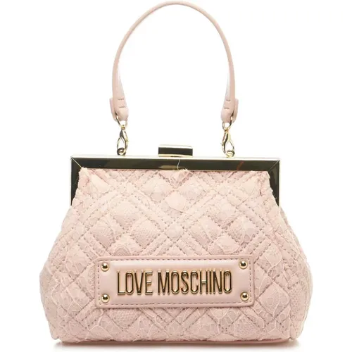 Rosa Handtasche für Frauen , Damen, Größe: ONE Size - Love Moschino - Modalova