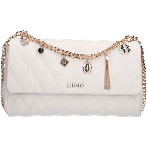 Quilted Shoulder Bag with Jewel Pendants , female, Sizes: ONE SIZE - Liu Jo - Modalova