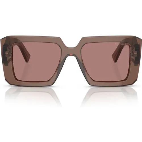 Oversized Quadratische Sonnenbrille , unisex, Größe: 51 MM - Prada - Modalova