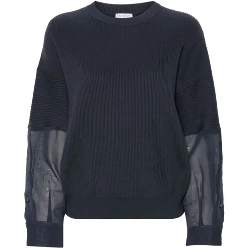 Sweaters for Men , female, Sizes: S - BRUNELLO CUCINELLI - Modalova