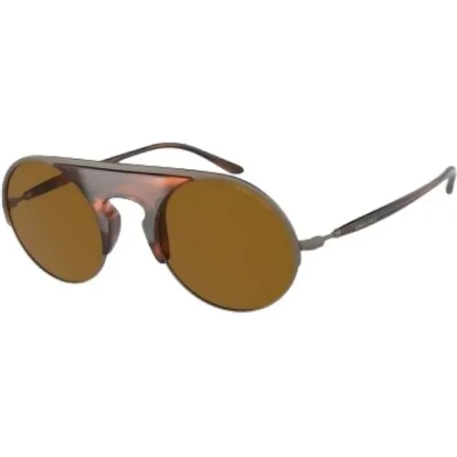 Braune Acetat-Sonnenbrille Ar6128-300633 , Herren, Größe: 51 MM - Giorgio Armani - Modalova