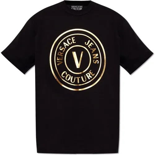 Logo-bedrucktes T-Shirt , Herren, Größe: XS - Versace Jeans Couture - Modalova