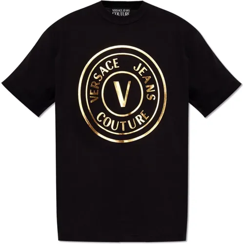 Logo-bedrucktes T-Shirt , Herren, Größe: M - Versace Jeans Couture - Modalova