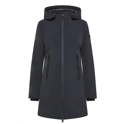 Blaue Parka Jacke mit Schwarzen Details - Peuterey - Modalova