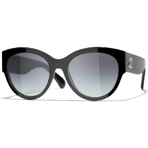 Cat Eye Sonnenbrille aus schwarzem Acetat - Chanel - Modalova