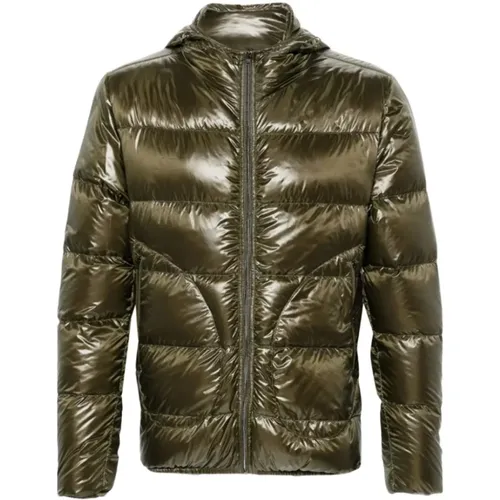 Padded Quilted Goose Down Coat , male, Sizes: XL, L - Herno - Modalova