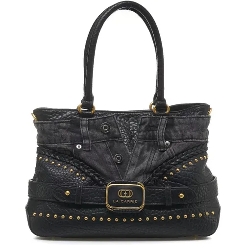 Stylish Handbag with Golden Details , female, Sizes: ONE SIZE - La Carrie - Modalova