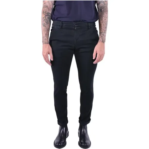 Slim Chino Pants with Low Waist , male, Sizes: W32, W34, W33, W31, W36, W29, W35 - Dondup - Modalova