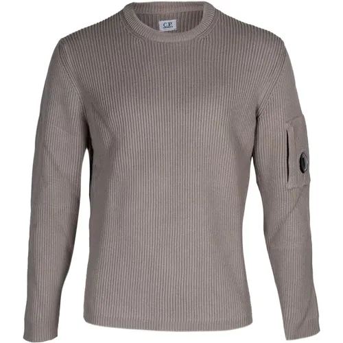 Herren Rippstrick Baumwollpullover , Herren, Größe: L - C.P. Company - Modalova