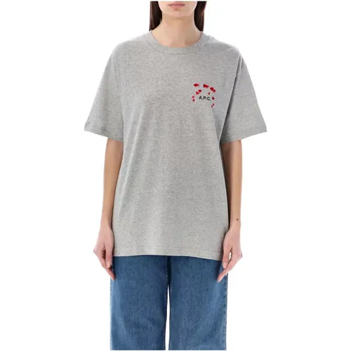 Amo T-Shirt with Heart Logo , female, Sizes: XL, M - A.p.c. - Modalova