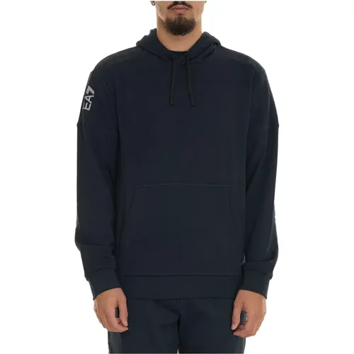 Casual Baumwoll-Sweatshirt für Männer , Herren, Größe: S - Emporio Armani EA7 - Modalova