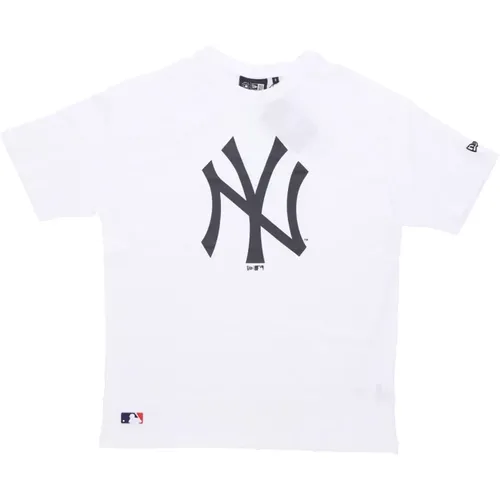 Yankees Baseball Tee Weiß/Schwarz , Herren, Größe: L - new era - Modalova