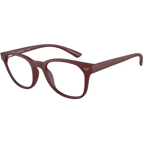 Rote Stylische Brille - Emporio Armani - Modalova