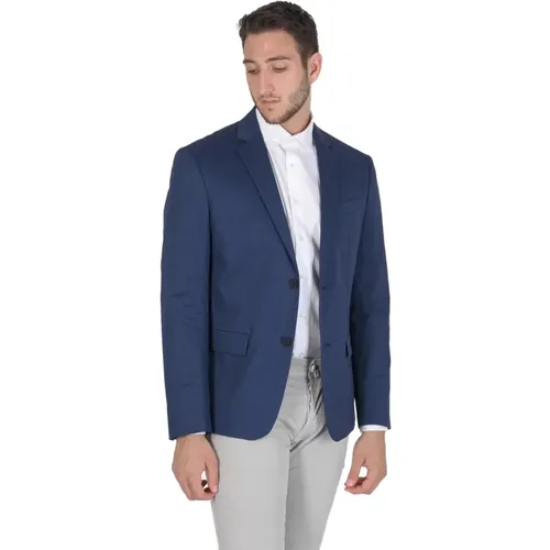 Cotton Blend Blazer , male, Sizes: L, M, S, 2XL, XL - Calvin Klein - Modalova