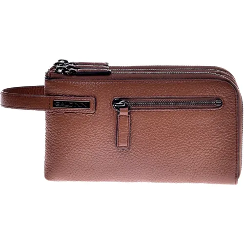 Wallet in tumbled leather , male, Sizes: ONE SIZE - Baldinini - Modalova